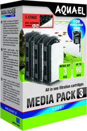 Aquael Carbomax Filterschwamm für Versa Max Mini Filter 3 Stück Schwarz – Bild 1 von 2