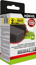 Aquael Filterschwamm STANDARD für FAN Plus Filter MIKRO plus Schwarz 2 Stück – Bild 1 von 2