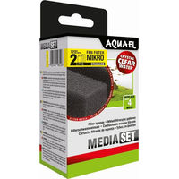 Produktbild von Aquael Filterschwamm STANDARD für FAN Plus Filter MIKRO plus Schwarz 2 Stück