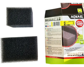 Aquael Filterschwamm Standard für Versa Max 2 Filtermedien Schwarz 2 Stück – Bild 1 von 3