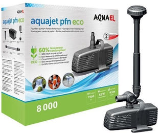 Produktbild von Aquael Fontänenpumpe PFN-8000 ECO für Süßwasser mit Keramikwelle in Schwarz