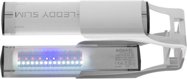 Aquael Leddy Slim Duo 10W LED-Aufsatzleuchte Sunny Plant in Weiß – Bild 1 von 7
