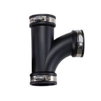 Produktbild von Aquaforte Flexibles T-Stück 4 Zoll 110 mm aus Gummi Schwarz