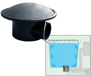 Produktbild von Aquaforte Teich Bodenablauf mit Belüftungskappe 38cm
