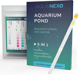 Aquanexo 5in1 Aquarium und Teich Teststreifen zur Wasseranalyse für Fische 25 Stück – Bild 1 von 8
