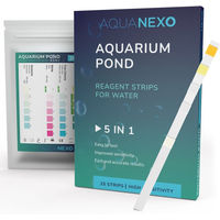 Produktbild von Aquanexo 5in1 Aquarium und Teich Teststreifen zur Wasseranalyse für Fische 25 Stück