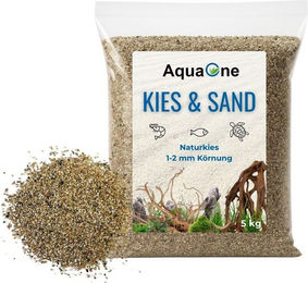 AquaOne Aquarienkies Beige Mittel 2-3 mm Bodengrund für Fische und Welse 5 kg - 5 kg – Bild 1 von 10