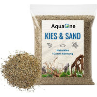 Produktbild von AquaOne Aquarienkies Beige Mittel 2-3 mm Bodengrund für Fische und Welse 5 kg - 5 kg