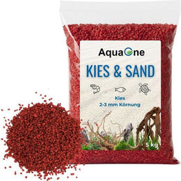 Aquaone Aquarienkies Roter Quarzkies 5 kg Bodengrund für Fische und Welse - 5 kg – Bild 1 von 11