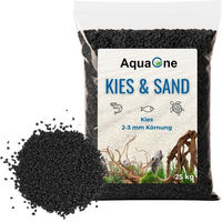 Produktbild von AquaOne Aquarienkies Schwarzer Quarzkies 25 kg für Fische und Welse - 20 kg