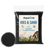 Produktbild von AquaOne Aquariensand Schwarz 5 kg Bodengrund für Fische und Welse - 5 kg
