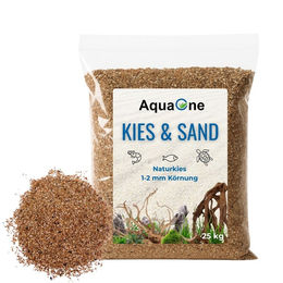 AquaOne Aquarium Kies Bernstein 1-2 mm Bodengrund für Fische und Welse 25 kg - 20 kg – Bild 1 von 13