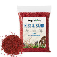 Produktbild von AquaOne Aquarium Kies Roter Quarzkies 2-3 mm 25 kg Bodengrund für Fische und Welse - 20 kg