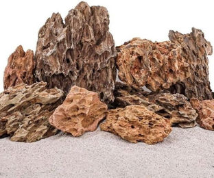 AquaOne Aquarium Natursteine Drachensteine Braun 5kg Mix Größe S bis L - 5 kg – Bild 1 von 7