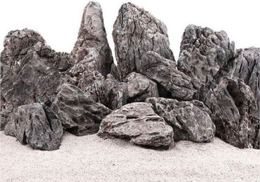 AquaOne Aquarium Natursteine Mini Landschaft Seiryu Dekoration 10kg Mix Grau - 10 kg – Bild 1 von 13