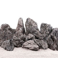 Produktbild von AquaOne Aquarium Natursteine Seiryu Mix für Aquascaping 15kg Grau - 15 kg