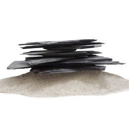AquaOne Aquarium Schieferplatten Natursteine Schwarz Grau 10 kg - 25 kg – Bild 1 von 12