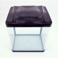 Produktbild von AquaOne HR-300 Nano Aquarium Komplettset in Schwarz mit Filteranlage und Beleuchtung inklusive Dekoration - 14 l