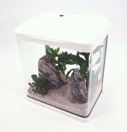 AquaOne HR-300 Nano Aquarium Komplettset mit LED Lampe und Filteranlage weiß 14 Liter - 14 l – Bild 1 von 4