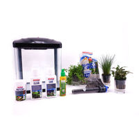 Produktbild von AquaOne Nano Aquarium Komplettset HR-230 Schwarz inklusive Filteranlage und Dekoration für Fische - 7 l