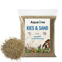 Produktbild von AquaOne Naturkies beige mittel 2-3 mm Bodengrund für Aquarium und Fischbecken 25 kg - 20 kg