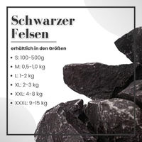 Produktbild von AquaOne Natursteine Schwarzer Felsen für Aquarium und Aquascaping XXL 4-8kg