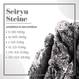 AquaOne Seiryu Natursteine für Aquarium Mini Landschaft Dekoration Grau 20kg – Bild 1 von 4