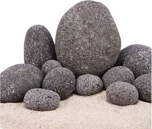 AquaOne Zen Pebbles Aquarium Natursteine Grau Größe XL 15-20cm – Bild 1 von 5