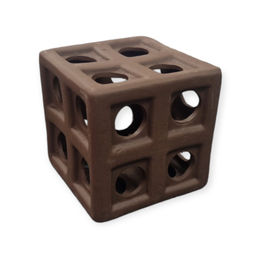 Aquaparts Shrimp Cube Dekoration Höhle aus Ton für Garnelen Braun 6,5x6,5x6,5cm – Bild 1 von 2