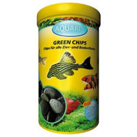 Produktbild von AQUARIS Green Chips Aquarium Fischfutter für Welse und Bodenfische 120 g / 250 ml - 125 g