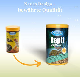 Aquaris Repti Sticks Carni Schildkrötenfutter für Wasser- und Sumpfschildkröten mit Fisch und Garnelen 80 g / 250 ml - 75 g – Bild 1 von 5
