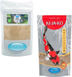 AQUARIS Sparset mit Wheatgerm Koifutter für Fische 1 kg und POND Bakto Teichreinigung 50g - 1 kg – Bild 1 von 4
