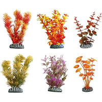 Produktbild von Aquarium Kunstpflanzen Flamingo Sortiment aus PVC 6-teilig bunt 38 cm