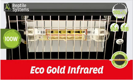 Produktbild von Aquarium Systems Eco Gold Infrarotlampe für Echsen in Gold und Schwarz
