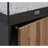 Produktbild von Aquatlantis Aqua Tower 163 Aquarium-Set aus Glas in Weiß Nussbaum für Fische