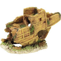 Produktbild von Aquatlantis Aquariumdekoration Halbes Boot Figur und Höhle 16x7,7x14,5 cm - 0,25 kg