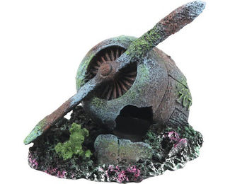 Aquatlantis Aquariumdekoration Propeller Figur und Höhle aus Kunstharz für Fische – Bild 1 von 2