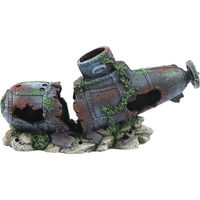 Produktbild von Aquatlantis Aquariumdekoration U-Boot Höhle Grau 29x8,5x14,5 cm