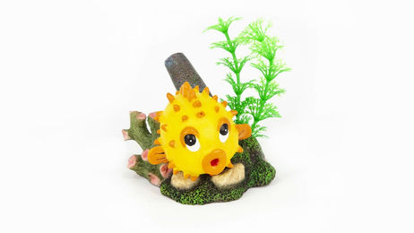 Produktbild von Aquatlantis Ballonfisch Aquarium Deko Figur Gelb