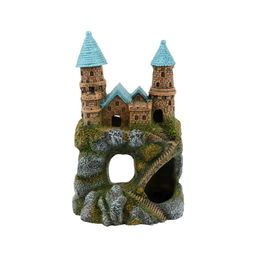 Produktbild von aquatlantis Bergschloss Figur und Höhle für Fische bunt