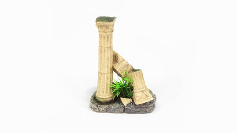 Produktbild von aquatlantis Griechische Säule Zierfigur und Höhle für Fische aus Kunstharz in Beige