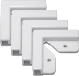 Produktbild von Aquatlantis Halterungen für Glasplatte Cubic weiß aus Kunststoff 1 Set
