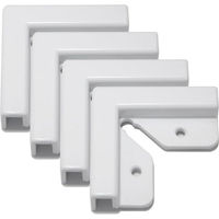 Produktbild von Aquatlantis Halterungen für Glasplatte Cubic weiß aus Kunststoff 1 Set