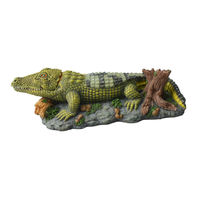 Produktbild von aquatlantis Krokodil Zierfigur und Höhle für Aquarien aus Kunstharz in Grün