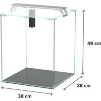 Produktbild von Aquatlantis Kubus Curve LED Essential Aquarium 65 Liter Transparent