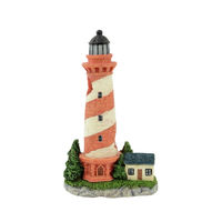 Produktbild von aquatlantis Leuchtturm Zierfigur und Höhle für Fische aus Kunstharz in Rot