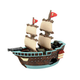 Produktbild von aquatlantis Piratenschiff Figur und Höhle für Fische bunt