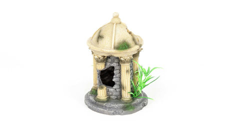 Produktbild von aquatlantis Ruine Tempel Figur und Höhle für Fische in Beige