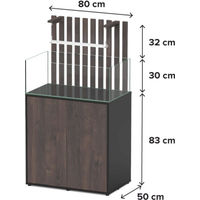 Produktbild von Aquatlantis Shallow 80 Aquarienkombination Wildeiche Dunkel/Schwarz mit LED-Beleuchtungssystem