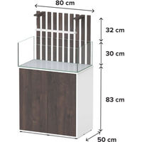 Produktbild von Aquatlantis Shallow 80 Aquarienkombination Wildeiche Dunkel/Weiß mit LED-Beleuchtungssystem